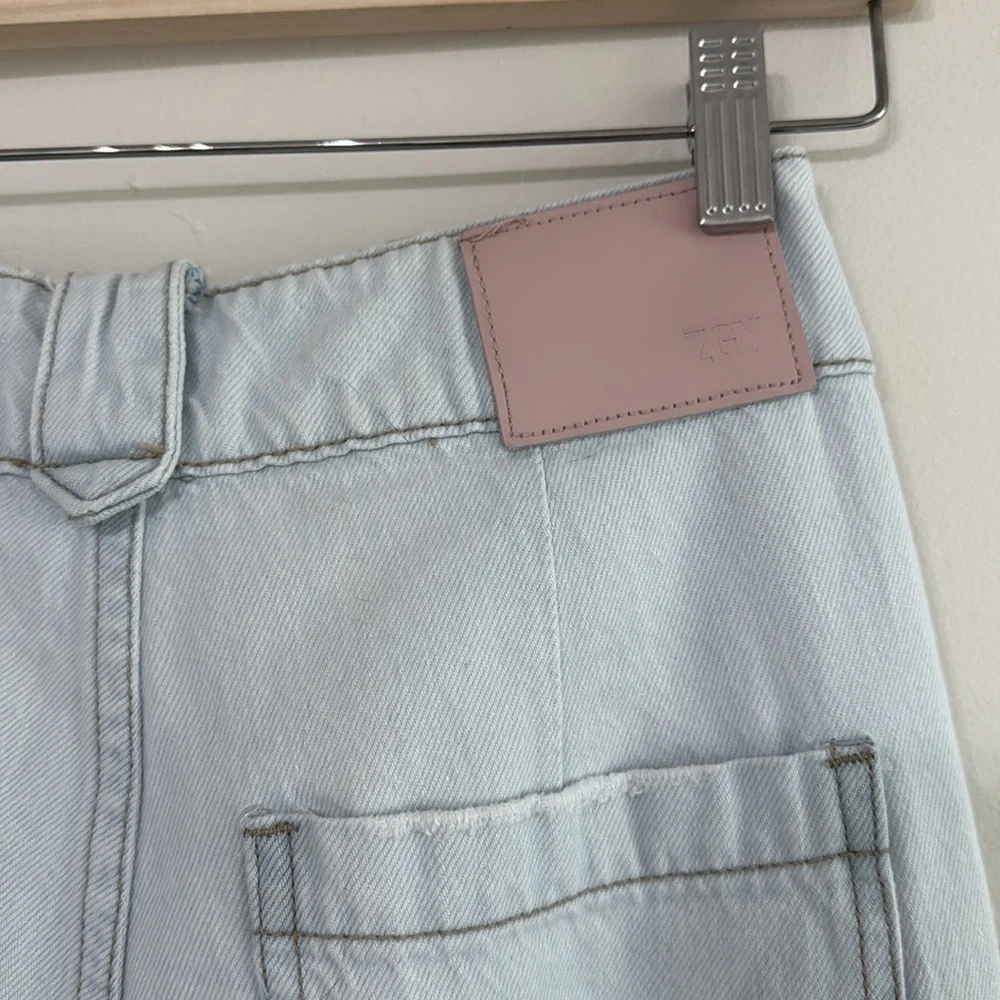 FREE PEOPLE by ZGY Denim ZEEGEEWHY‎ Light Blue Flare Jeans